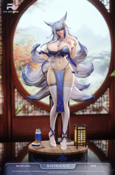 【售罄-代購/追加服務請洽客服】RO-Studio X 碧藍航線 1/4 雙子騷狐貍 信濃(鵗) & 武藏(鱷) 碧藍航線,GK,玩具,雕像,收藏