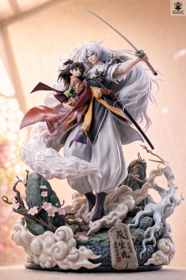 【預購】ATELIER DE KONOHA > 犬夜叉 > 1/6 輕雕系列 殺生丸 & 鈴 ATELIER DE KONOHA,犬夜叉,殺生丸,GK,玩具,收藏,擺件,模型,公仔,人偶,手辦,動漫