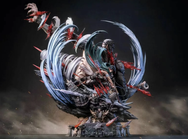 【代購】Hertz-Studio>進擊的巨人>第一彈 兵長 里維·阿卡曼 vs 獸之巨人 吉克 進擊的巨人,里維·阿卡曼,獸之巨人,兵長,吉克,第一彈,Hertz Studio,GK,玩具,模型,雕像,共鳴