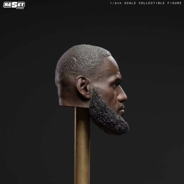 【海外現貨】Reset-Studio  > NBA > 1/6 蠟像級頭雕 平靜表情 勒布朗·詹姆斯 Reset-Studio,NBA,勒布朗·詹姆斯,GK,玩具,收藏,擺件,模型,公仔,人偶,手辦,動漫