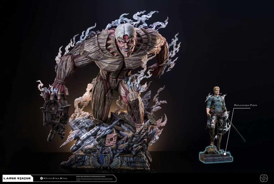 【預購】Hertz-Studio > 進擊的巨人 > 世界之盾 鎧之巨人 萊納·布朗 進擊的巨人,里維·阿卡曼,吉克·葉卡,GK,玩具,模型,雕像,共鳴