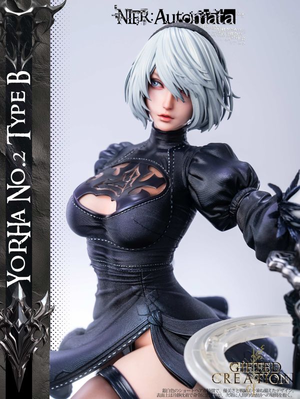 【預購】Gifted Creation > 尼爾自動人形&劍星 > 1/4 2B&伊芙的換裝時間 (多版本) 尼爾自動人形,劍星,2B,伊芙,GK,玩具,模型,雕像,共鳴