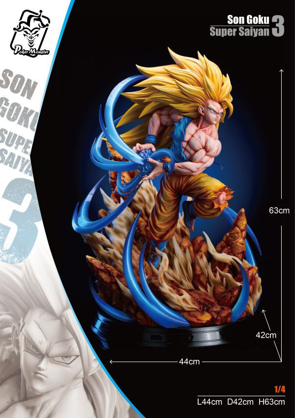 【預購】Poker Monster > 七龍珠 > 1/4 第二彈 超級賽亞人3 (多版本) 七龍珠,超級賽亞人,GK,玩具,模型,雕像,共鳴