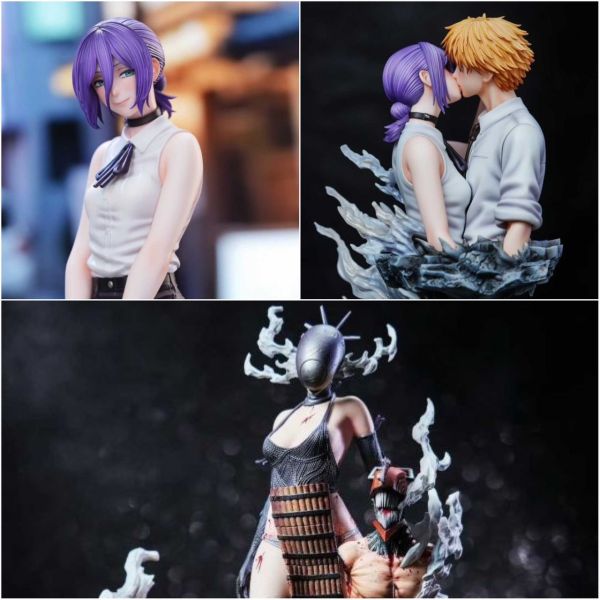 【預購】Quiet Art & HeRa赫拉 > 鏈鋸人 > 1/6 戀·花·鏈鋸 炸彈惡魔波姆&蕾塞 淀治蕾塞Kiss胸像 (多版本) 鏈鋸人,波姆,蕾塞,淀治,GK,玩具,模型,雕像,共鳴