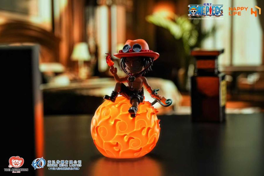 【預購】《正版授權》HAPPY LIFE > 海賊王 > 惡魔果實系列 艾斯聲控小夜燈 海賊王,艾斯,GK,玩具,模型,雕像,共鳴