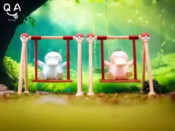 【預購】QA工作室 > 寶可夢 > 1/20 鞦韆可達鴨&吃飯可達鴨 (多版本) Coolbear酷熊,劍星,伊芙,GK,玩具,收藏,擺件,模型,公仔,人偶,手辦,動漫