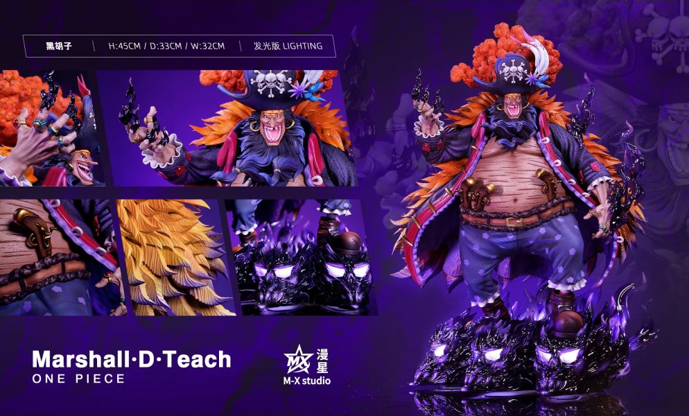 【預購】MX漫星 > 海賊王 > 1/6 黑鬍子團成員第一彈 馬歇爾·D·汀奇 碧藍航線,妖萌萌 ,七省 ,GK,玩具,模型,雕像,共鳴