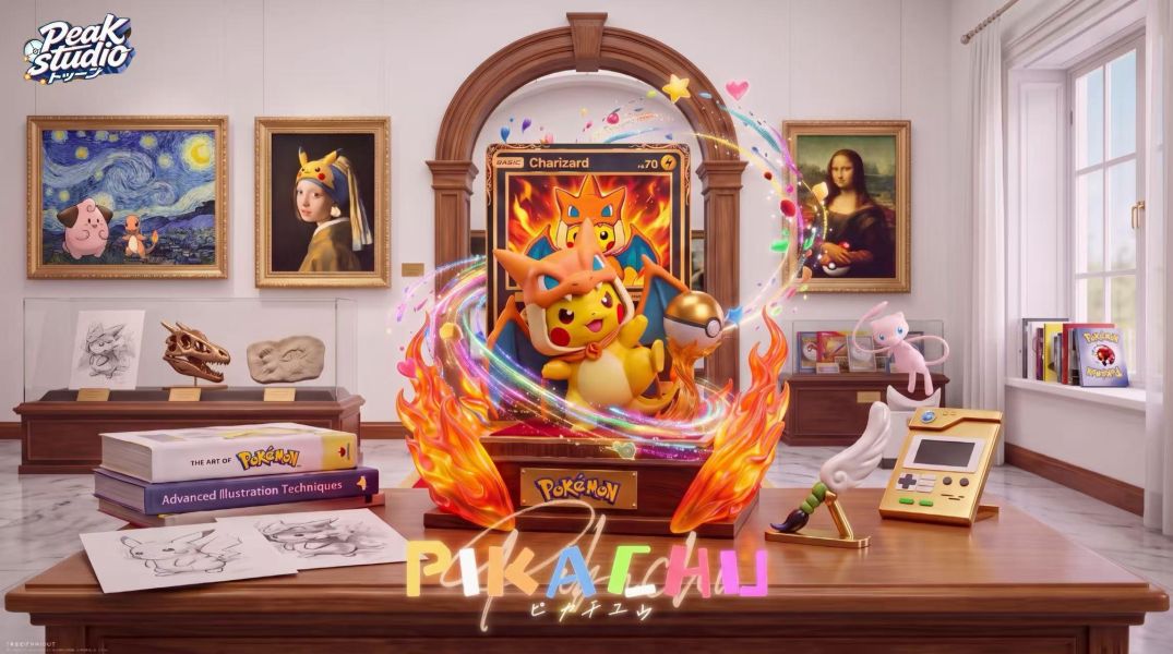 【預購】Peak-Studio > 寶可夢 > 1/6 限定GK雕像 卡牌寶可夢 第一彈 噴火龍皮卡丘 (雙版本) Peak-Studio,寶可夢,噴火龍,皮卡丘,GK,玩具,收藏,擺件,模型,公仔,人偶,手辦,動漫
