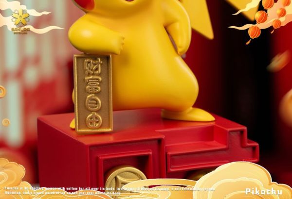 【售罄-代購/追加服務請洽客服】櫻花-Studio > 寶可夢 > 招財皮卡丘 寶可夢,神奇寶貝,Pokémon,皮卡丘,招財皮卡丘,櫻花Studio,GK,玩具,雕像,擺件,收藏