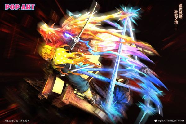 【預購】POP.ART > 鬼滅之刃 > 1/6 雷之呼吸柒之型 火雷神 我妻善逸 (雙版本) POP.ART,鬼滅之刃,雷之呼吸,我妻善逸,GK,玩具,收藏,擺件,模型,公仔,人偶,手辦,動漫