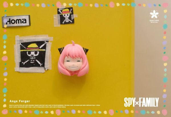 【預購】櫻花-Studio>SPY×FAMILY間諜家家酒>冰箱貼安妮亞 間諜家家酒,SPYFAMILY,SPYxFAMILY,冰箱貼安妮亞,櫻花studio,安妮亞,佛傑,GK,玩具,模型,雕像,共鳴