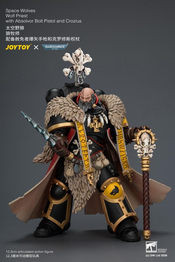 【預購】JOYTOY > 戰鎚40K > 1/18 太空野狼 狼牧師 JOYTOY,戰鎚40K,太空野狼,狼牧師,GK,玩具,收藏,擺件,模型,公仔,人偶,手辦,動漫