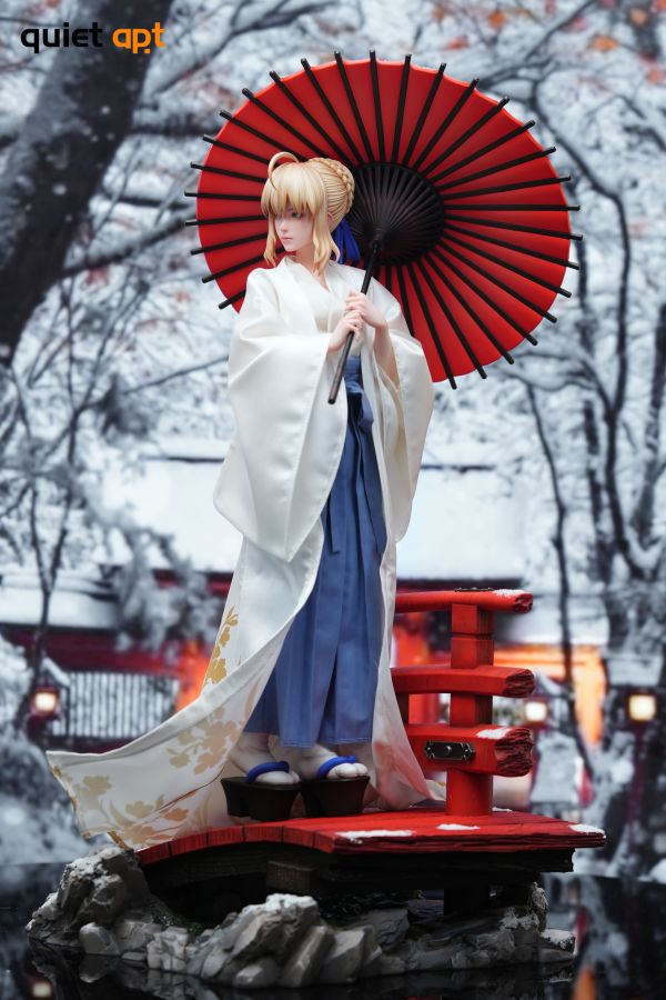 【預購】Quiet Art > Fate > 1/4 白色永恆 和風Saber 阿爾托莉雅·潘德拉貢 (雙版本) Fate,Saber,阿爾托莉雅·潘德拉貢,GK,玩具,模型,雕像,共鳴