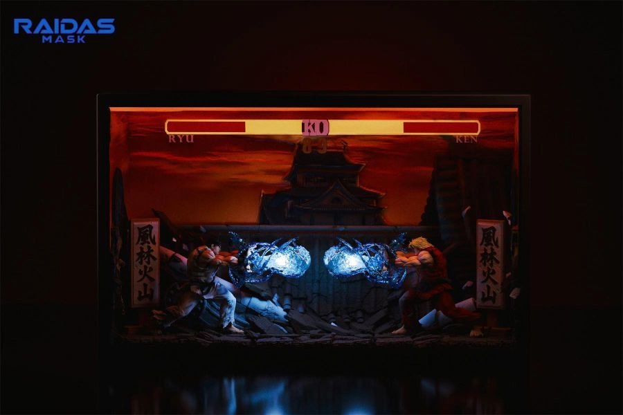 【預購】Raidas Mask-Studio > 快打旋風 > 1/6 NO.3 沖擊對決！隆Ryu & 肯Ken 狂風工作室,寫意,海賊王,白胡子,GK,玩具,收藏,擺件,模型,公仔,人偶,手辦,動漫