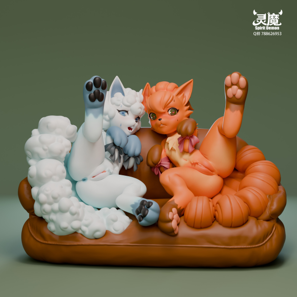 【預購】靈魔工作室>寶可夢>雙子六尾 怪博士與機器娃娃,阿拉蕾,GK,玩具,模型,雕像,擺飾,收藏,共鳴