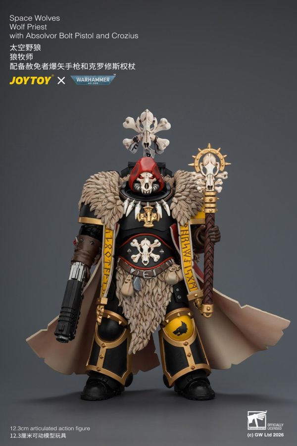 【預購】JOYTOY > 戰鎚40K > 1/18 太空野狼 狼牧師 JOYTOY,戰鎚40K,太空野狼,狼牧師,GK,玩具,收藏,擺件,模型,公仔,人偶,手辦,動漫