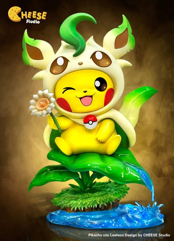 【預購】CHEESE奶酪 > 寶可夢 > 變皮系列 皮卡丘變葉伊布 寶可夢,皮卡丘,GK,玩具,模型,雕像,共鳴