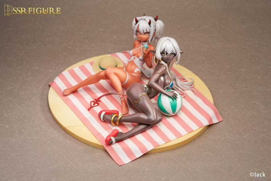 【預購】SSR FIGURE > 原創 > 1/7 夏日Ver. 咖啡因醬&暗精靈舞娘 (多版本) 咖啡因醬,暗精靈舞娘,GK,玩具,模型,雕像,共鳴