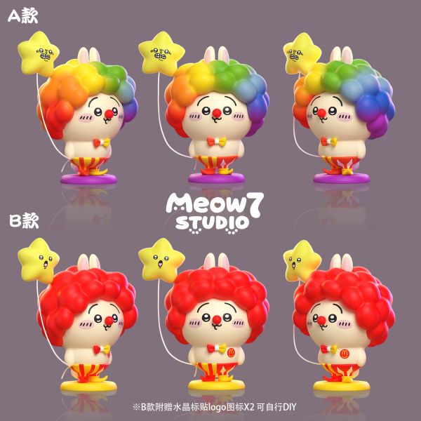 【預購】Meow7喵奇妙妙屋 > 吉伊卡哇 > 彩色小丑 烏薩奇 (雙版本) Meow7喵奇妙妙屋,吉伊卡哇,烏薩奇,GK,玩具,收藏,擺件,模型,公仔,人偶,手辦,動漫