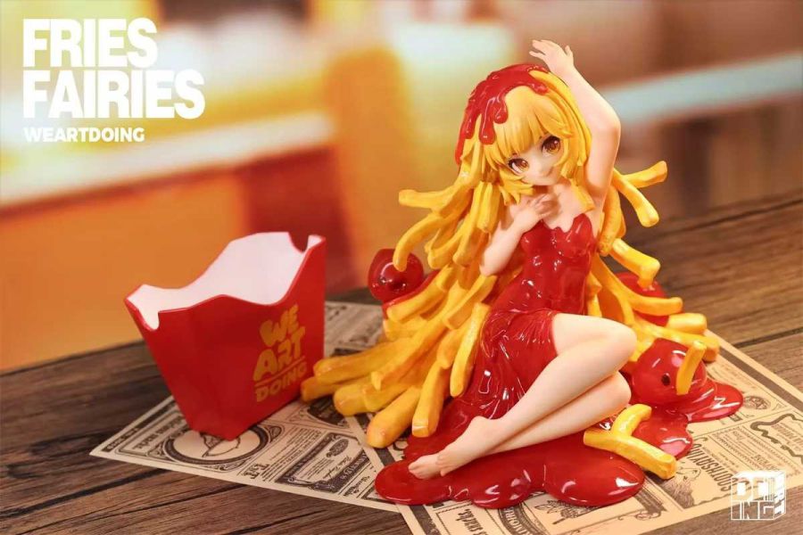 【預購】WeArtDoing > 原創 > 沈睡魔咒 薯條少女 原味番茄&芥末海苔 (雙版本) 薯條少女,原味番茄,芥末海苔,GK,玩具,模型,雕像,共鳴