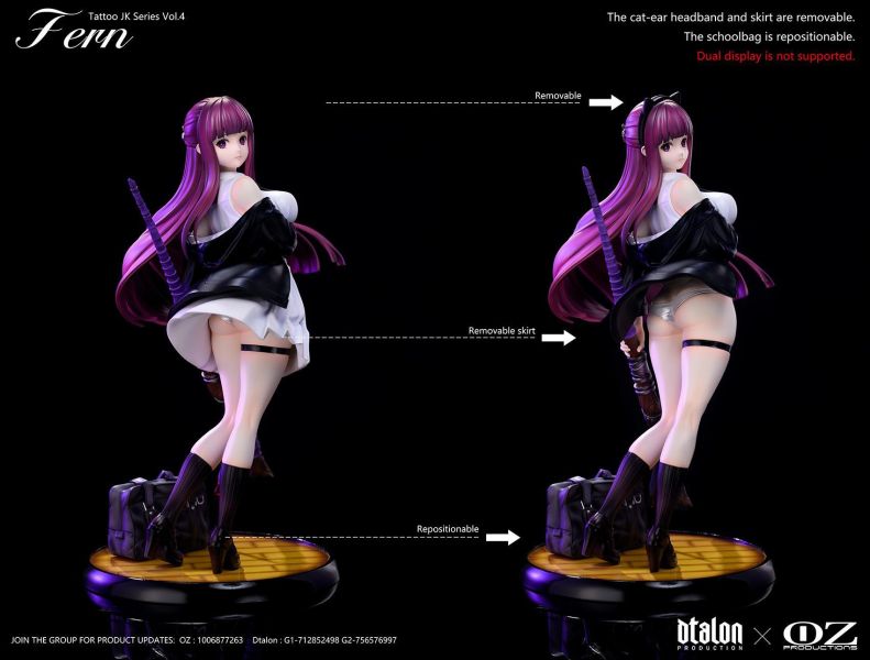 【18+預購】Dtalon Production & Oz production > 葬送的芙莉蓮 > 1/6 紋身 JK 系列第四彈：費倫(雙版本) 迷因工作室,絕區零,希格莉德,GK,玩具,收藏,擺件,模型,公仔,人偶,手辦,動漫