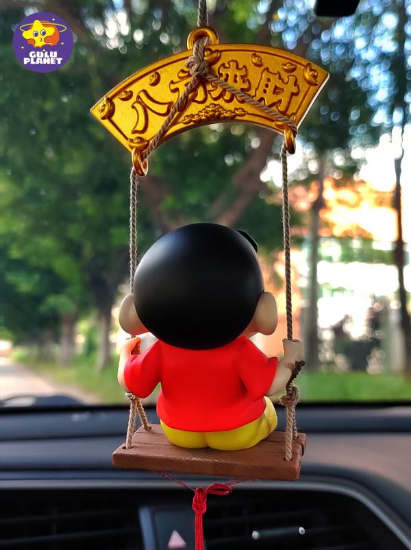 【預購】GuluPlanet > 蠟筆小新 > 秋千小新 & 車載掛件小新 POPO,鏈鋸人,蕾潔,GK,玩具,收藏,擺件,模型,公人偶,手辦,動漫