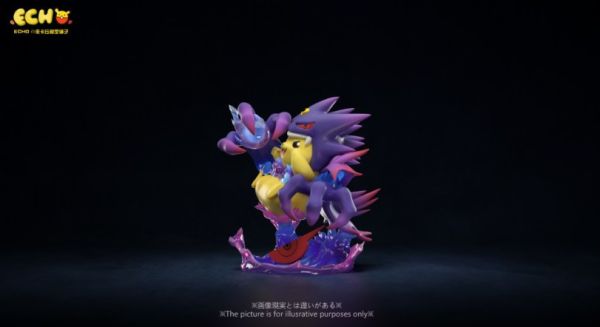 【預購】ECHO-Studio > 寶可夢 > MEGA耿鬼皮卡丘 (雙配色) 碧藍航線,妖萌萌 ,七省 ,GK,玩具,模型,雕像,共鳴