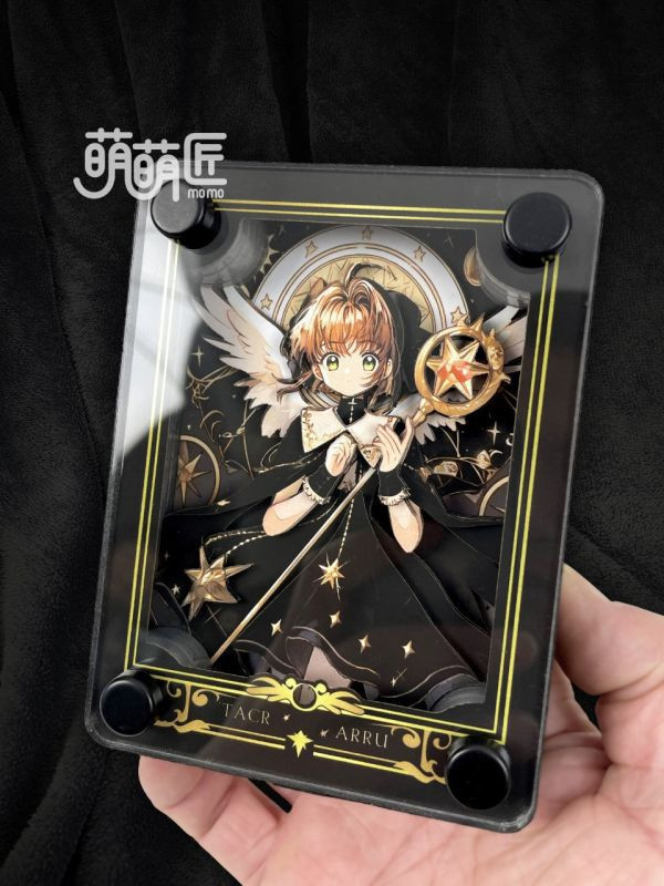 【預購】萌萌匠>庫洛魔法使>百變小櫻小狼 黑色立體卡磚裝飾畫磚 電馭叛客,邊緣行者,露西和大衛馬丁內斯,GK,玩具,模型,雕像,擺飾,收藏,共鳴