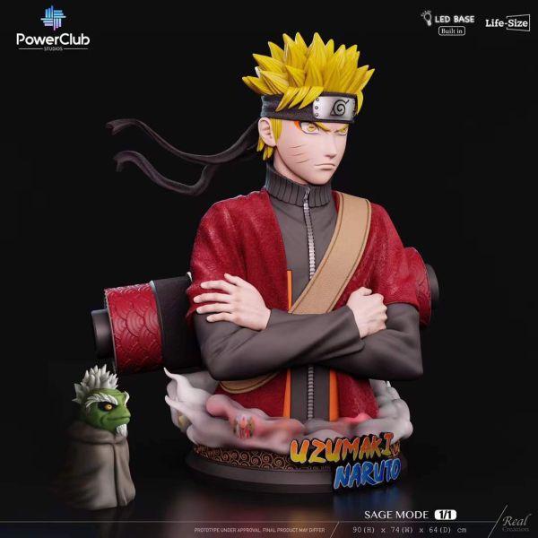 【預購】PowerClub & RCS > 火影忍者 > 1/1 仙人鳴人初登場胸像 火影忍者,NARUTO,漩渦鳴人,仙人鳴人,GK,玩具,模型,雕像,共鳴