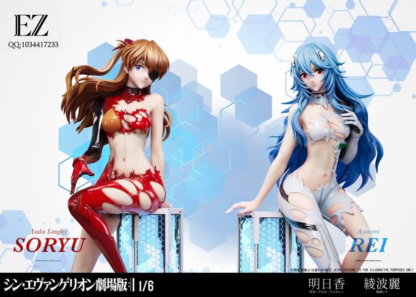【預購】EZ-Studio > EVA新世紀福音戰士 > 1/6 明日香 & 綾波麗 Lyra-Studio,EVA新世紀福音戰士,明日香,GK,玩具,收藏,擺件,模型,公仔,人偶,手辦,動漫