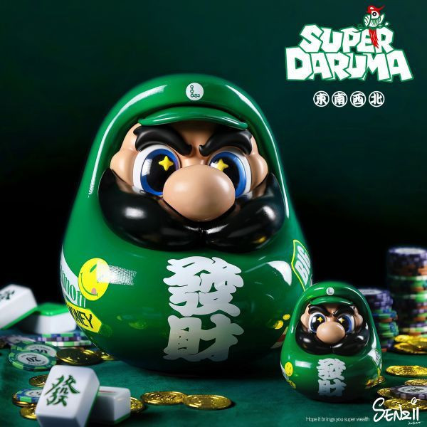 【現貨】SENZII千紙 & 超級達摩SuperDaruma>任天堂>超級瑪利歐 發財版 超級瑪利歐,任天堂,發財版,超級達摩,SENZII千紙,超級達摩,GK,玩具,雕像,擺件,收藏