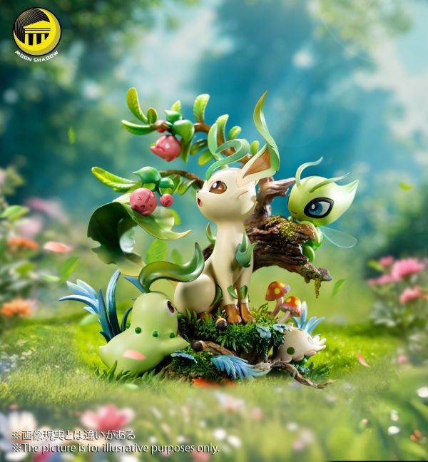 【預購】月影殿 > 寶可夢 > 自然系列 草伊布&雪拉比&菊草葉&蘑蘑菇&櫻花寶自然場景 寶可夢,草伊布&雪拉比&菊草葉&蘑蘑菇&櫻花寶,GK,玩具,模型,雕像,共鳴