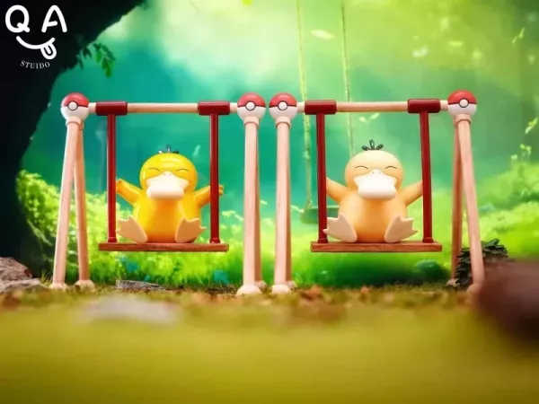 【預購】QA工作室 > 寶可夢 > 1/20 鞦韆可達鴨&吃飯可達鴨 (多版本) Coolbear酷熊,劍星,伊芙,GK,玩具,收藏,擺件,模型,公仔,人偶,手辦,動漫
