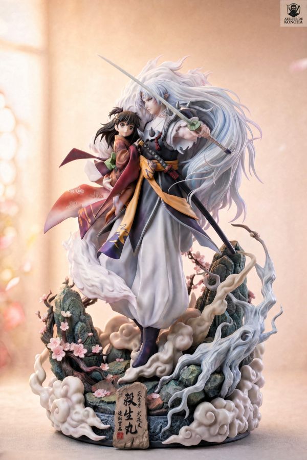 【預購】ATELIER DE KONOHA > 犬夜叉 > 1/6 輕雕系列 殺生丸 & 鈴 ATELIER DE KONOHA,犬夜叉,殺生丸,GK,玩具,收藏,擺件,模型,公仔,人偶,手辦,動漫