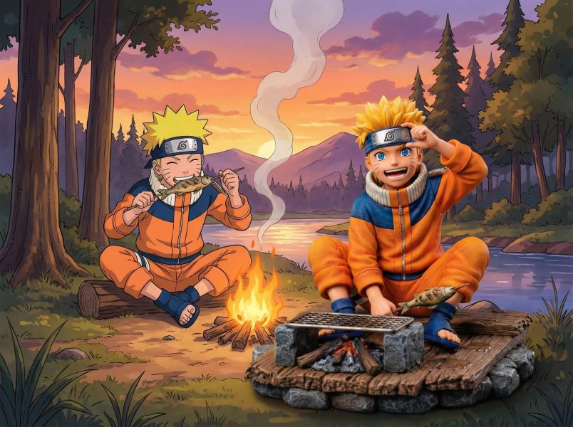 【預購】Fighting Sprit > 火影忍者 > 吃烤魚童年鳴人 Fighting Sprit,火影忍者,漩渦鳴人,GK,玩具,收藏,擺件,模型,公仔,人偶,手辦,動漫