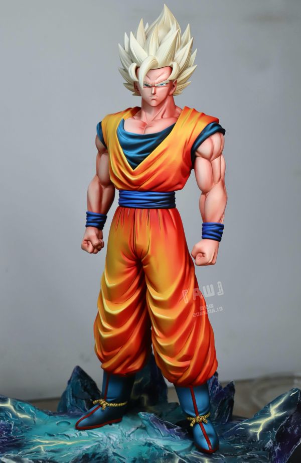 【預購】AW-STUDIO >七龍珠 > 孫悟空 帶閃電的男人 (雙比例) AW-STUDIO,七龍珠,孫悟空,GK,玩具,收藏,擺件,模型,公仔,人偶,手辦,動漫