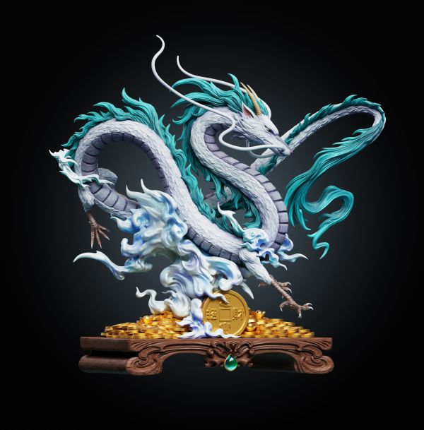 【預購】WAWA-Studio > 宮崎駿 > 神隱少女 招財系列 招財千尋白龍 賑早見琥珀主 大熊社,海賊王,賓什莫克·香吉士,GK,玩具,收藏,擺件,模型,公仔,人偶,手辦,動漫