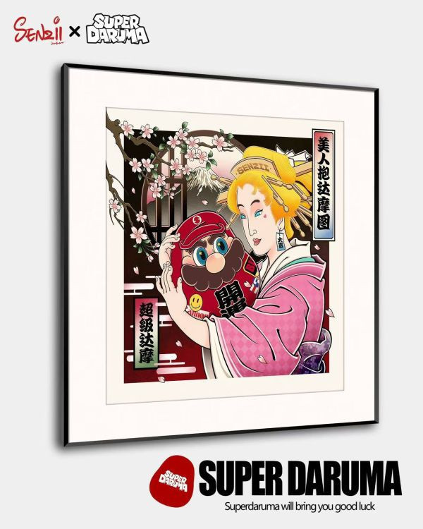 【預購】SENZII千紙 & 超級達摩>美人抱達摩版畫 怪博士與機器娃娃,阿拉蕾,GK,玩具,模型,雕像,擺飾,收藏,共鳴