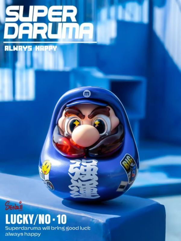【預購】SENZII千紙 ＆ 超級達摩SuperDaruma>任天堂>超級瑪利歐 強運版 怪博士與機器娃娃,阿拉蕾,GK,玩具,模型,雕像,擺飾,收藏,共鳴