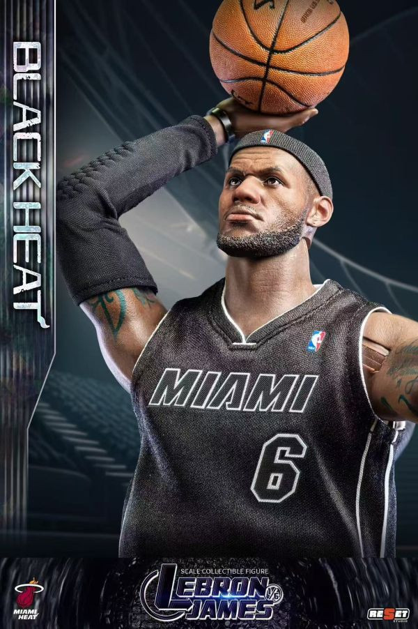 【補款】Reset-Studio>NBA>1/6 時刻系列 熱火隊 詹姆斯黑熱套裝 怪博士與機器娃娃,阿拉蕾,GK,玩具,模型,雕像,擺飾,收藏,共鳴