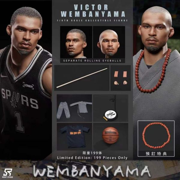 【海外現貨】Reset-Studio > NBA > 1/6 可動人偶套裝 維克托·文班亞馬 Reset-Studio,NBA,文班亞馬,GK,玩具,收藏,擺件,模型,公仔,人偶,手辦,動漫