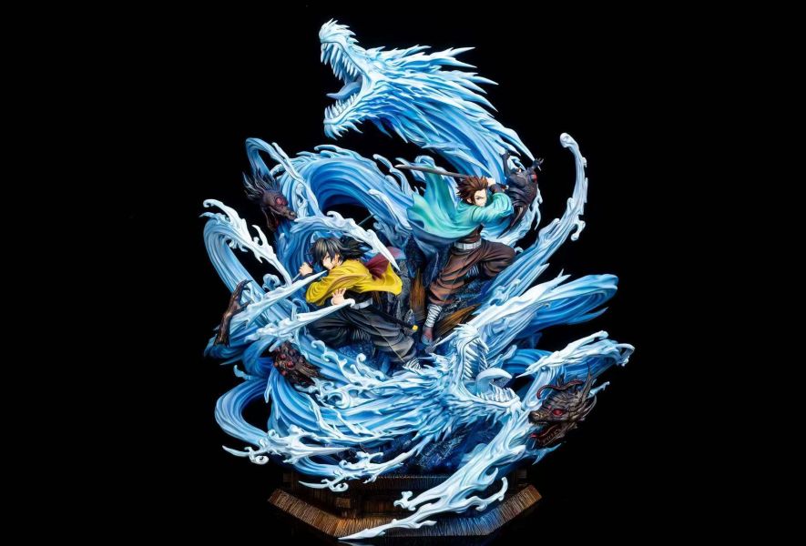【預購】雷昊刻嶼 > 鬼滅之刃 > 1/6 第二彈：水の呼吸傳承-雙龍共舞 竈門炭治郎 & 富岡義勇 雷昊刻嶼,鬼滅之刃,富岡義勇,GK,玩具,收藏,擺件,模型,公仔,人偶,手辦,動漫