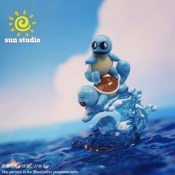 【預購】SUN太陽>寶可夢>圖鑒比例系列 沖浪傑尼龜 寶可夢,Pokemon,Pokémon,沖浪傑尼龜,GK,玩具,模型,雕像,擺飾,收藏,共鳴