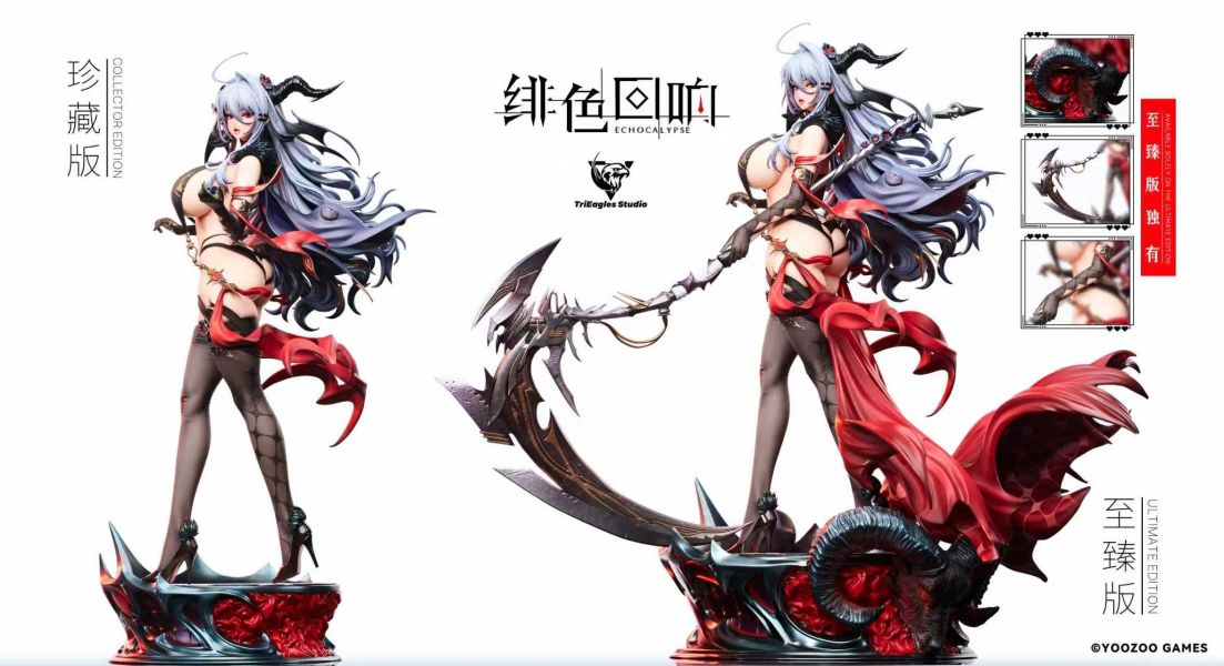 【預購】《正版授權》TriEagles(TES) > Echocalypse緋紅的神約 > 1/4 系列雕像第一彈 黛莫妮卡(雙版本) TriEagles(TES),風雨蘭,GK,玩具,收藏,擺件,模型,公仔,人偶,手辦,動漫