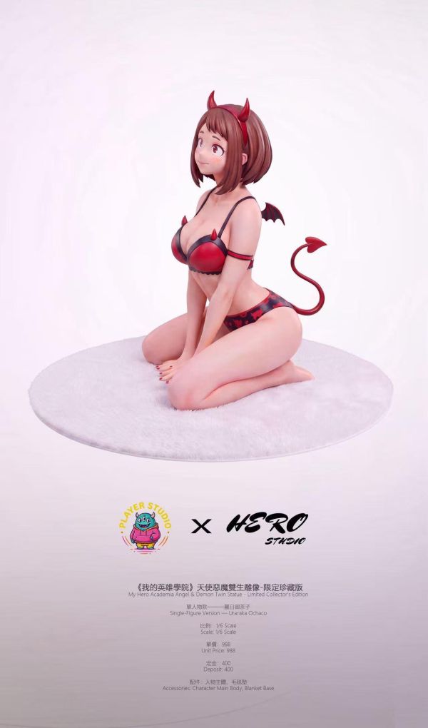 【預購】Player-Studio & Hero-Studio > 我的英雄學院 > 1/6 限定珍藏版 天使惡魔雙生雕像 渡我被身子 & 麗日御茶子(可脫海外版) MOKOKO-STUDIO,我的英雄學院,綠谷,爆豪,GK,玩具,收藏,擺件,模型,公仔,人偶,手辦,動漫