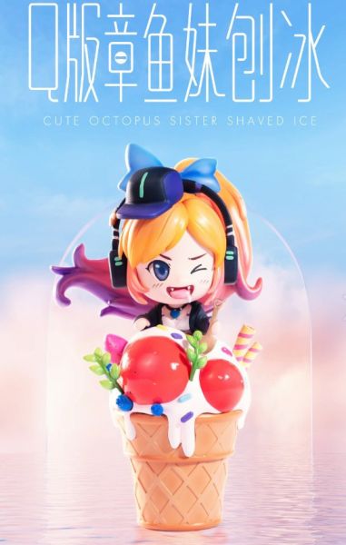 【售罄-代購/追加服務請洽客服】Octopus Makers章魚造物>她自深海來>章魚妹刨冰 絕區零,路路西,露西,GK,玩具,模型,雕像,擺飾,收藏,共鳴