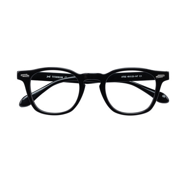 AT02 / GLOSSY BLACK C1 - WH 鈦金屬眼鏡,板材眼鏡,攝影靈感眼鏡設計,創新時尚眼鏡,台灣精品眼鏡品牌,時尚輕量眼鏡,精品眼鏡設計,輕便時尚眼鏡,光學眼鏡,墨鏡
