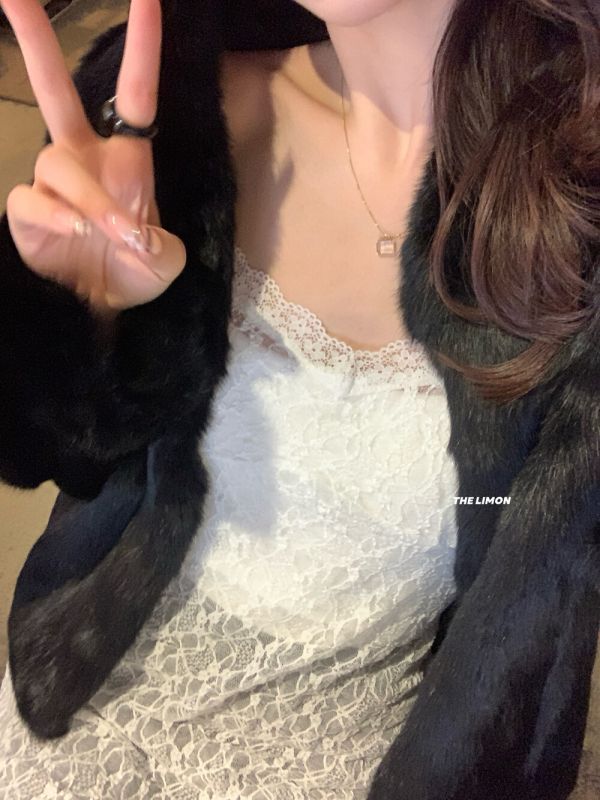 05120701｜LEMON〃8221韓系層次感蕾絲吊帶裙｜F 蕾絲洋裝, 細肩帶洋裝, 韓系洋裝, 透膚洋裝, 內搭洋裝, 網紗裙, 長洋裝, 白色洋裝, 氣質裙, 百搭洋裝, 春夏穿搭