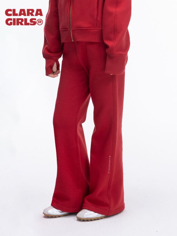 05121501｜CLARA秋冬〃K097四色高腰加絨輕暖微喇叭褲｜120-170 中大童褲子, 刷毛喇叭褲, 少女長褲, 秋冬童裝, 顯瘦喇叭褲, 韓系童裝, 保暖長褲, 高腰褲, 中大童穿搭, CLARA GIRLS