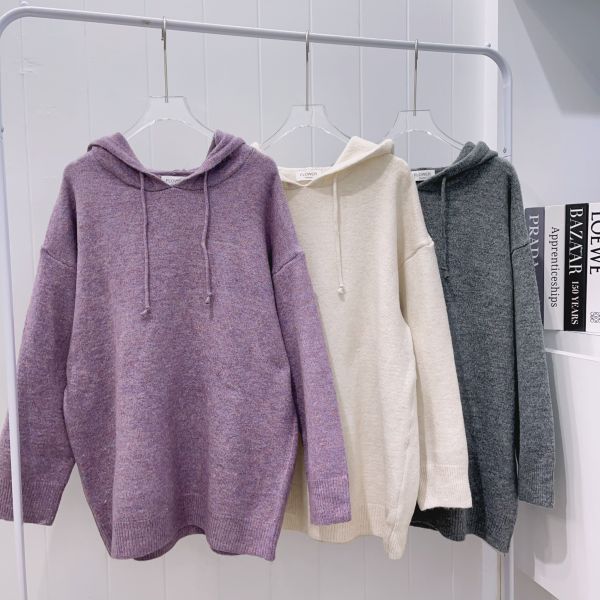 05121312｜秋冬〃3010三色羊絨抽繩連帽毛衣｜F 連帽針織毛衣
羊絨感毛衣
抽繩帽T毛衣
寬鬆長版毛衣
顯瘦針織上衣
秋冬針織
韓系休閒毛衣
針織連帽上衣
熱賣回歸款
洋裝式毛衣